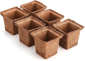 Pots en fibre de coco écologiques, pots de pépinière biodégradables, pots à semis, pots de germination, DESIGN, pot suspendu en fibre de coco pour fleurs - Product Image 3