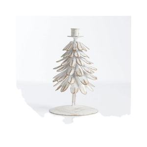 Portavelas de decoración navideña Acabado de lavado blanco Festival de Navidad decorativo Portavelas usado - Product Image 1