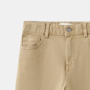 Diseño de alta calidad para compradores al por mayor / Pantalones casuales de color sólido con presillas para cinturón, de algodón suave y cómodos para niños - Product Image 2