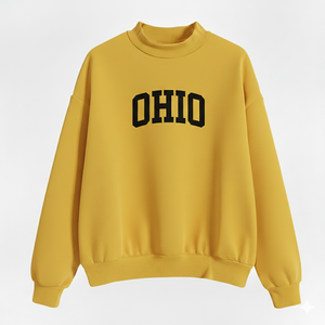 Wholesale Cheap Price Ladies <b>Mock</b> <b>Neck</b> Long Sleeve Sweatshirt Soft Cotton Blend Loose Winter Front Custom Logo Pullover <b>Top</b> - Product Image 6