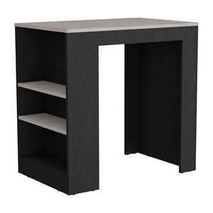 Harlan Counter Height <b>Kitchen</b> Island with 3 Side <b>Shelves</b> Durable Table Top <b>for</b> Your <b>Kitchen</b> - Product Image 1