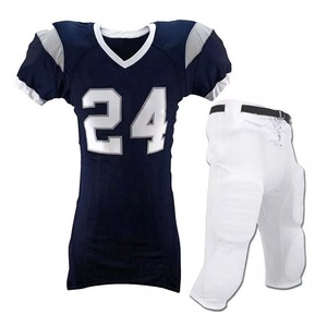 Uniforme de Fútbol Americano para Hombre, Conjunto de Camiseta y Pantalones, Azul y Amarillo, Número 23, Cuello en V, Manga Corta, Material de Malla Transpirable - Product Image 3