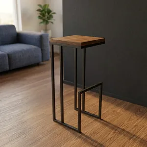 Minimalist Wooden Planter Stand With Metal <b>Frame</b> Rectangle Design For Living Room Indoor Furniture Decoration Durable - Product Image 4