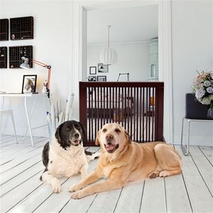 Adjustable Wooden Pet Gate with Metal <b>Button</b> Closure 3 Panels for Indoor and Outdoor Use Waterprof for <b>Dogs</b> for Living Room - Product Image 6