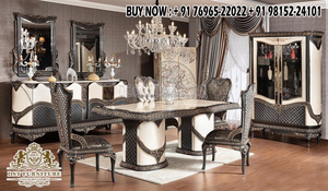 Juego de Muebles de Comedor de Madera de Teca Estilo Europeo Moderno Grand Villa con Tamaño y Color Personalizables USA - Product Image 6