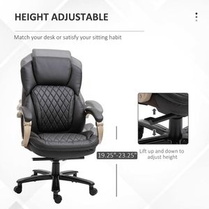 Sedia da Ufficio Direzionale Boss con Schienale Alto in Pelle PU Marrone, Angolo di Inclinazione Regolabile, Imbottitura Spessa - Product Image 4