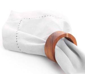 Ensemble d'anneaux de serviette en bois personnalisés, modernes, écologiques, durables, de luxe, pour la table de mariage, la maison et le restaurant - Product Image 1