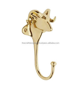Casted Single Brass <b>Wall</b> Hook Multifunctional Holder Hook Best Quality Animal Had Face Solid Metal <b>Wall</b> Hook at Reasonable Price - Product Image 1