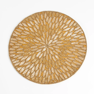 <b>Beaded</b> <b>Placemats</b> Pads Wedding Table <b>Placemat</b> Embroidery Seed Beadwork <b>Placemat</b> Festive Events Homes - Product Image 1