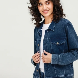 Chaqueta de Mezclilla Vintage para Hombre y Mujer, Chaqueta Clásica de Jean Azul con Múltiples Bolsillos, Personalizable - Product Image 4