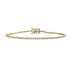 1 Ctw Minimalist Round Cut Lab Grown Diamond Tennis <b>Bracelets</b> Box Lock Modern Luxury Jewelry 14k <b>Solid</b> Gold 925 <b>Silver</b> Wholesale - Product Image 5