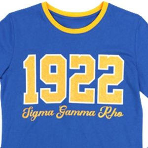 T-shirt à manches longues pour femmes Sigma Gamma Rho, t-shirt graphique personnalisé de la sororité grecque SGRho, t-shirt décontracté à col rond, vêtements de mode universitaires - Product Image 2