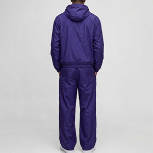 Men's <b>Purple</b> Hooded Tracksuit Full Length Drawstring Solid Color Casual Wear Breathable Eco-Friendly Anti-Bacterial Quick Dry - Product Image 2