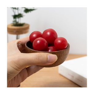 Tazón de Madera con Diseño Único de Tapa y Base Redondas, Apto para Alimentos, Perfecto para Servir Frutas y Aperitivos en Fiestas, Elegante - Product Image 6