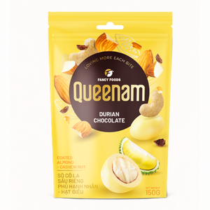 Dulces y Snacks al por Mayor: Dragees de Chocolate de Vietnam 150G, Durian, Chocolate, Almendras y Anacardos Recubiertos, HALAL, Fábrica OEM/ODM Global - Product Image 1