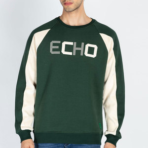Sudadera de Hombre Echo con Manga Raglán, Cuello Redondo, Corte Regular, Tejido de Algodón, Informal, para Otoño - Product Image 1