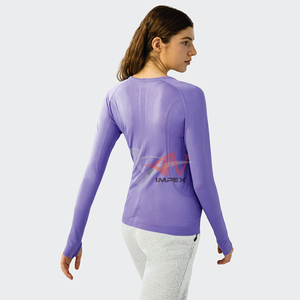 Yoga Wear Women Gym Fitness Set Compression Long Sleeve t Shirt Seamless <b>Top</b> - Product Image 5