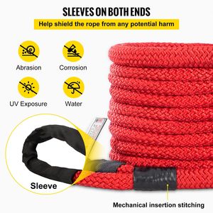 Corda di traino cinetica in nylon a doppia treccia per impieghi gravosi da 1 pollice x 31,5 piedi con custodie protettive, capacità 33.500 libbre - Product Image 5
