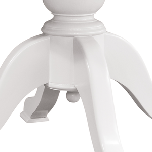 <b>Dining</b> <b>table</b> made of <b>solid</b> mahogany <b>wood</b> with a white finish for indoor use - Product Image 4