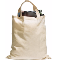 Sacs fourre-tout promotionnels vierges en toile de coton biologique recyclable avec poignée de sécurité, personnalisables et réutilisables, vente en gros PST