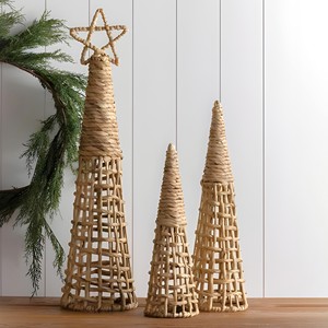 Decorative <b>tabletop</b> <b>trees</b> ornament for holiday-themed hand weaving water hyacinth christmas <b>tree</b> - Product Image 6