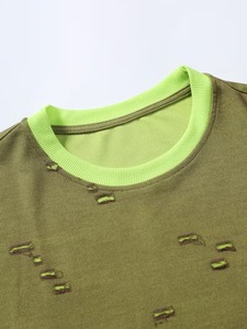 เสื้อยืดพรีเมียมสไตล์วินเทจสำหรับผู้ชาย แขนสั้น ทรงหลวม ลุคย้อนยุค ฟอกสีซีด ดีไซน์เท่ห์ๆ สไตล์ลำลอง - Product Image 3