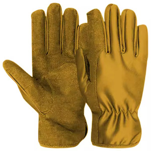 Gants de serrage élastiques durables en cuir de vachette pleine fleur et cuir de chèvre grainé, robustes, antistatiques, résistants à la chaleur, aux étincelles et aux déchirures, antidérapants - Product Image 4