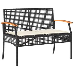 Conjunto de Comedor de Jardín de Ratán PE Negro con Fundas Extraíbles - Product Image 3