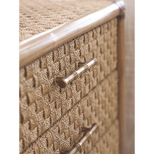 Mesita de noche de almacenamiento costera con diseño de mesa auxiliar de cajón para decoración del hogar - Product Image 2