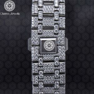 Reloj de Lujo para Hombre Charm_Jewells, de Acero Inoxidable, Caja Tonneau de 42 mm, Esfera Hueca con Incrustaciones de Diamantes, Movimiento Analógico de Cuarzo - Product Image 3