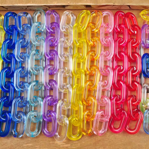 Big Mixed Clear Oval <b>Cable</b> Chunky chain <b>links</b> Resin Open chain <b>links</b> Curb chain <b>links</b> Necklace Bracelet Bag Chain <b>Links</b> Chain - Product Image 1