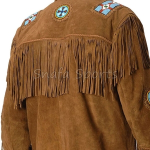 Servicio Personalizado OEM, Chaqueta Larga de Cuero con Flecos para Mujer, Estilo Occidental, Chaquetas con Flecos de Diseño Moderno al por Mayor - Product Image 4