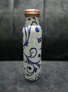 Botella de agua de cobre duradera para hidratación diaria, deportes, fitness, yoga, camping, viajes y trabajo - Product Image 5