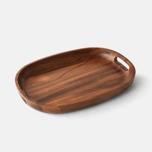 Bandeja Rectangular Artesanal de Madera de Mango con Acabado Lacado, de un Solo Nivel, Multiusos, Apta para Lavavajillas, con Bordes Redondeados Suaves - Product Image 4