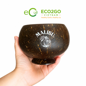 แก้วมะพร้าว Eco2go เวียดนาม/ฝาปิดแก้วเปลือกมะพร้าว เป็นมิตรกับสิ่งแวดล้อม ทำด้วยมือ สไตล์คลาสสิก กล่องของขวัญ โลโก้สั่งทำได้ สลักเลเซอร์ฟรี เวียดนาม - Product Image 1