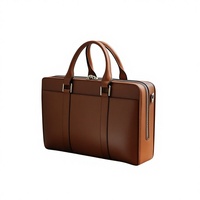 Porte-documents pour ordinateur portable en cuir de buffle véritable, 100 % imperméable, durable, écologique, finition naturelle, léger, grande capacité