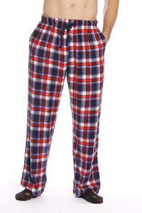 Men's 100% Cotton Flannel Midweight Lounge Pants Plus Size Casual Breathable Eco-Friendly Embroidered Sleepwear Straight Flat - Product Image 5