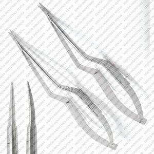 Ensemble de micro-ciseaux Yasargil, 2 pièces, 7,5 pouces, ciseaux microchirurgicaux droits et courbés, instrument chirurgical en acier inoxydable - Product Image 2