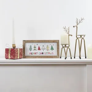 Handmade Contemporary Candle Holder Premium Designer ProductDesigner Handmade <b>Black</b> Metal <b>Candlestick</b> Holder for Christmas - Product Image 3