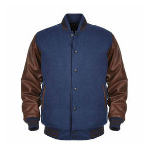 Veste de sport personnalisée de haute qualité avec logo brodé, veste de sport en laine et cuir chenille pour homme, idéale pour l'hiver - Product Image 3