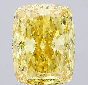 Diamante Cultivado en Laboratorio con Certificación IGI, Corte Cojín de 10.56 CT, Color Amarillo Intenso Fantasía, Claridad VS2, 830655510, ROYAL GEMS, Origen Gujarat - Product Image 1