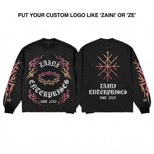Sudadera de Hombre, 320 GSM, Felpa de Algodón Premium, Negra, Gruesa, Personalizada con Impresión DTG, Logotipo Bordado, Estilo Urbano - Product Image 1