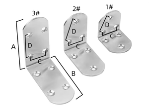 Supports de connecteur en forme de T en acier inoxydable 304 pour les installations et les réparations de cloison de toilette de toilettes de bureau - Product Image 2