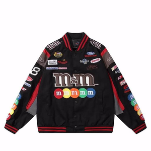 Men's Contrast Color Block Baseball Coat | Retro Custom <b>Corduroy</b> Varsity <b>Jacket</b> | Vintage Patchwork Letterman - Product Image 2