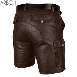 Shorts en cuir PU, nouvelle collection, conception et tailles personnalisées, fournisseur en gros, service OEM ODM avec impression de votre propre logo, excellent fournisseur. - Product Image 4