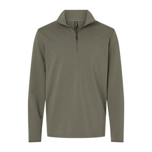 <b>Mens</b> Running Quarter Zip Pullover Plain Black Performance Fleece Top Comfort <b>Mock</b> Neck Athletic Quarter Zip <b>Jumper</b> Coat Large - Product Image 3