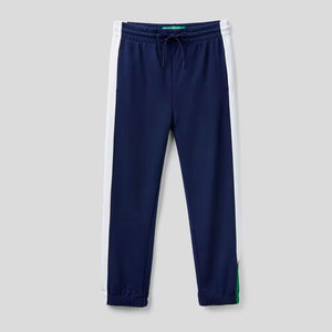 HILTON ENTERPRISES <b>Men's</b> <b>Navy</b> Blue Sweatpants 100% Cotton Fleece Thickness High Elastic Waist Drawstring Closure Casual <b>Joggers</b> - Product Image 1
