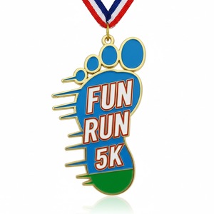 Médailles de course personnalisées en métal pour la course de 5 km, avec rubans, pour les vainqueurs et souvenirs. - Product Image 2