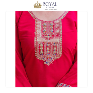 Collection Premium de Vêtements Indiens Style Traditionnel Classique Tenue Décontractée Viscose Chanderi avec Broderie Ensemble Kurti et Pantalon - Product Image 2