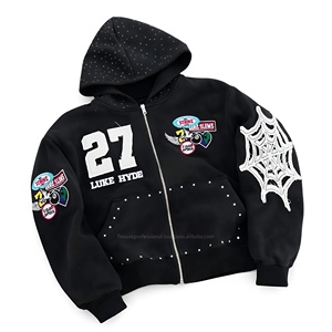 เสื้อฮู้ดดี้ผู้ชายพรีเมียม แต่งลายปะแบบดิสเทรส ทรงโอเวอร์ไซส์ ระบายอากาศได้ดี สวมใส่สบายทุกวัน พร้อมฮู้ดปรับได้ ลายเรียบ ขนาด OEM - Product Image 5